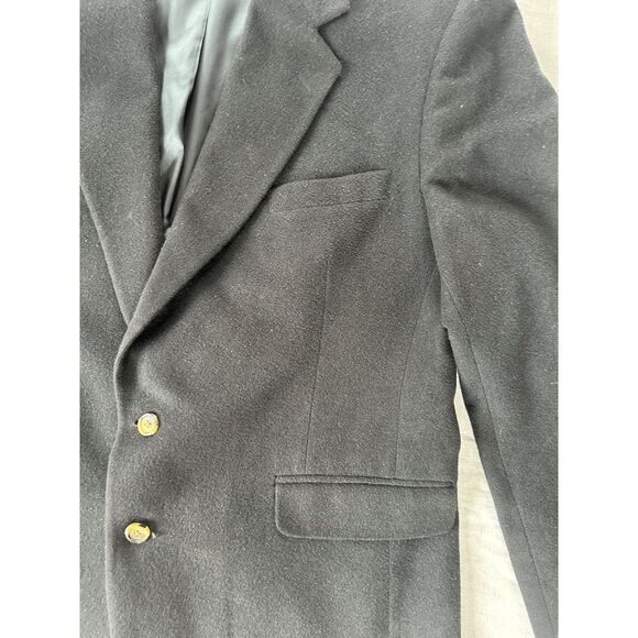 John Alexander 100% Camel Hair Blazer/Sport Jacket Size 44R, Dark Blue, USA Made - Picture 6 of 12